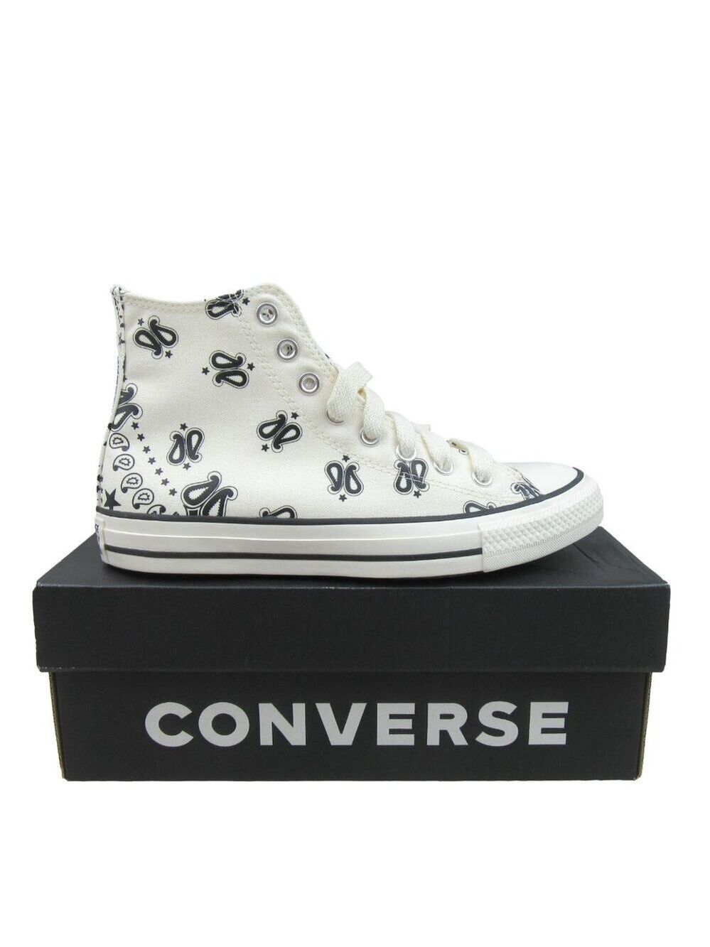 Converse Chuck Taylor All Star HI Paisley Sneakers Womens Size 8.5 NEW - Picture 1 of 16